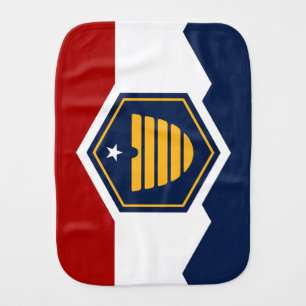 Patriotic burp cloth with Flag of Utah, USA