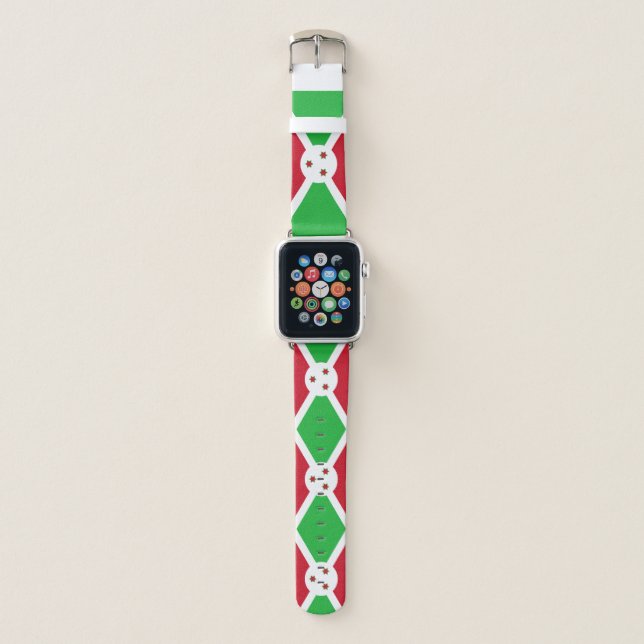 Patriotic Burundi Flag Apple Watch Band (Front)