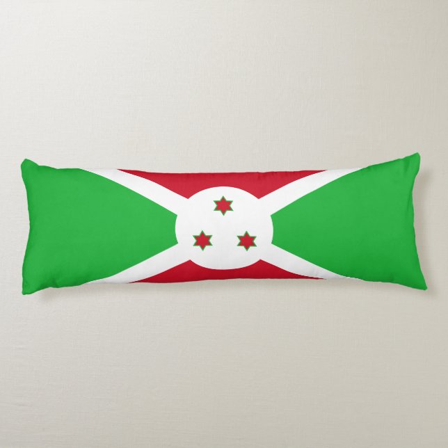 Patriotic Burundi Flag Body Pillow (Back)