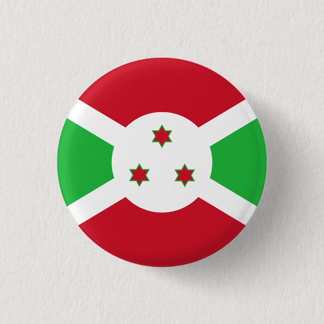 Patriotic Burundi Flag Button (Front)