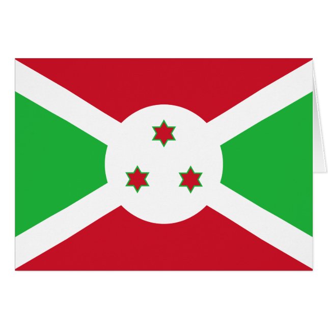 Patriotic Burundi Flag Cards (Front Horizontal)