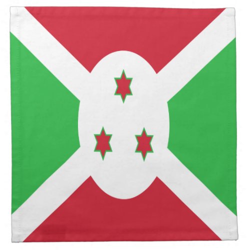 Patriotic Burundi Flag Cloth Napkin