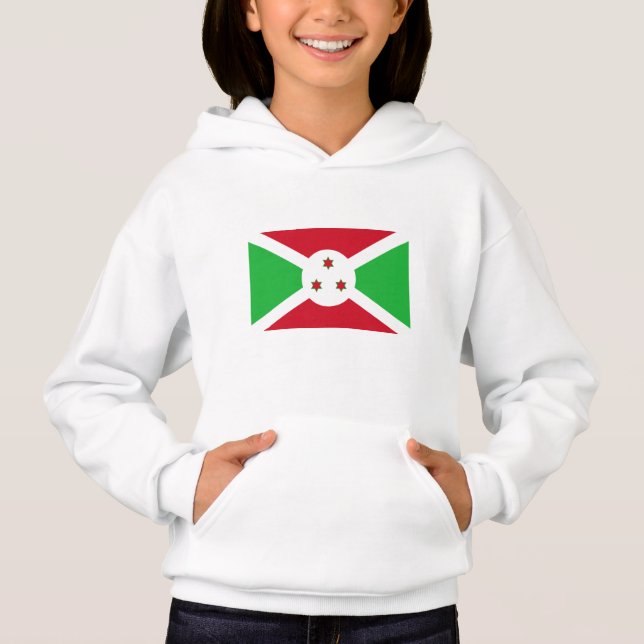 Patriotic Burundi Flag Hoodie (Front)