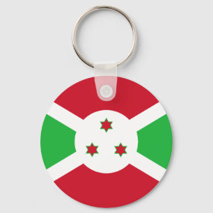 Patriotic Burundi Flag Keychain