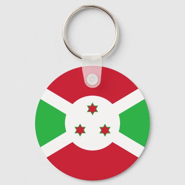 Patriotic Burundi Flag Keychain (Front)