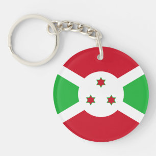 Patriotic Burundi Flag Keychain