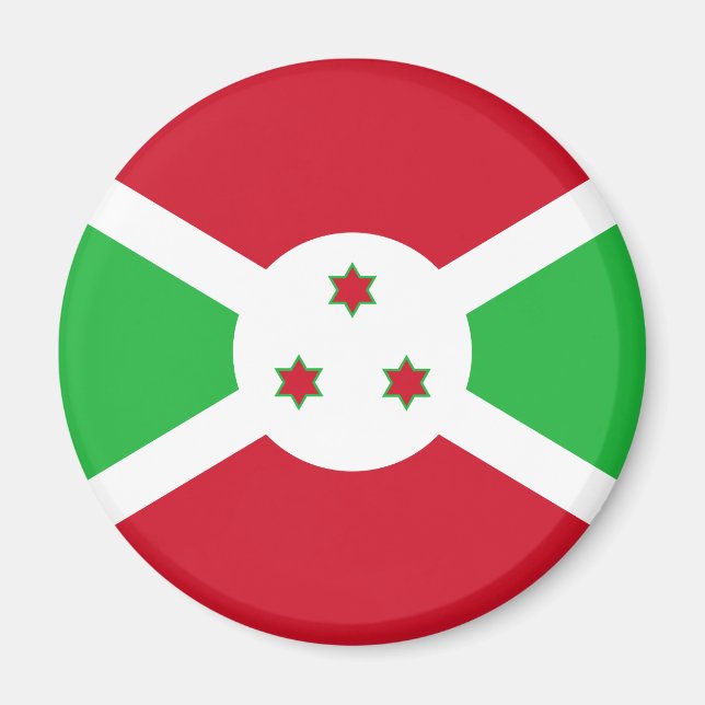 Patriotic Burundi Flag Magnet (Front)
