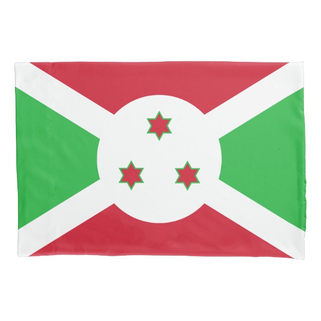 Patriotic Burundi Flag Pillow Case (Front)
