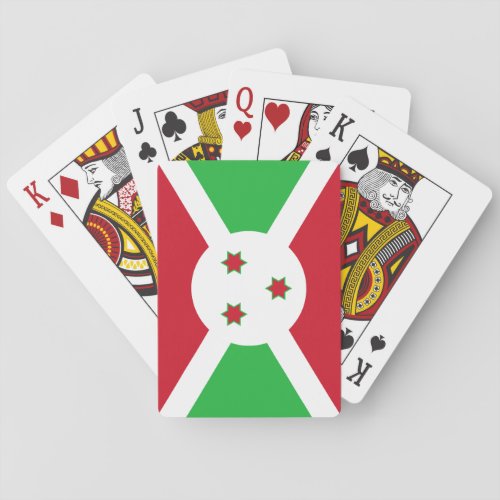 Patriotic Burundi Flag Playing Cards
