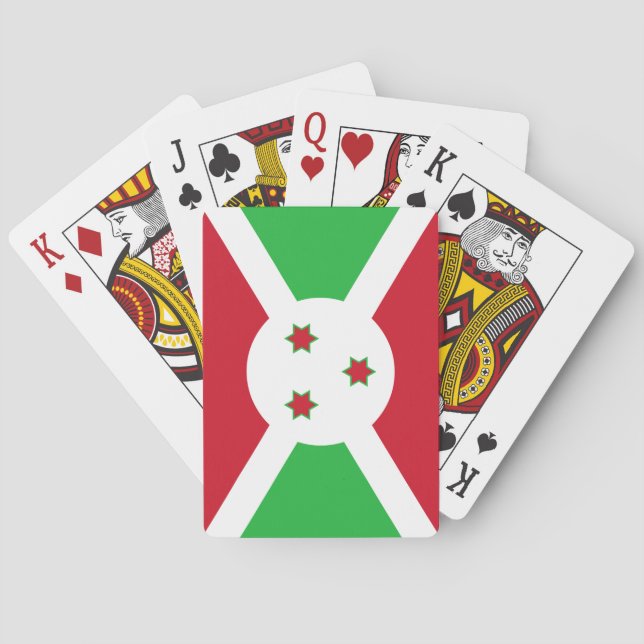 Patriotic Burundi Flag Poker Cards (Back)