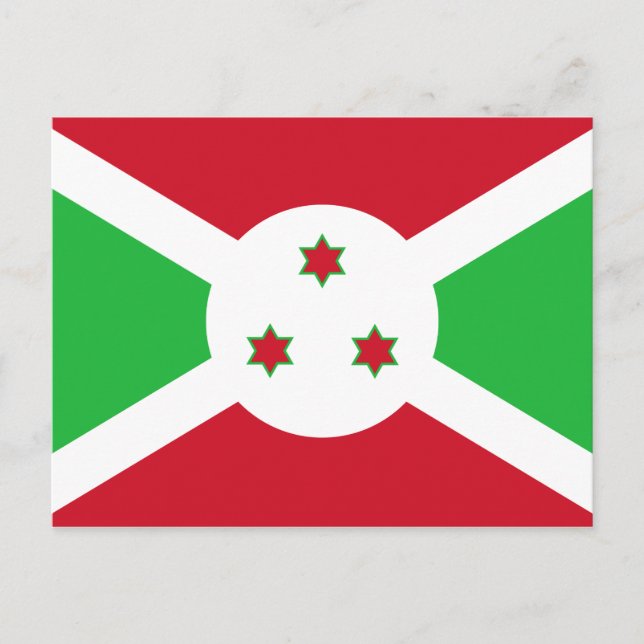 Patriotic Burundi Flag Postcard (Front)