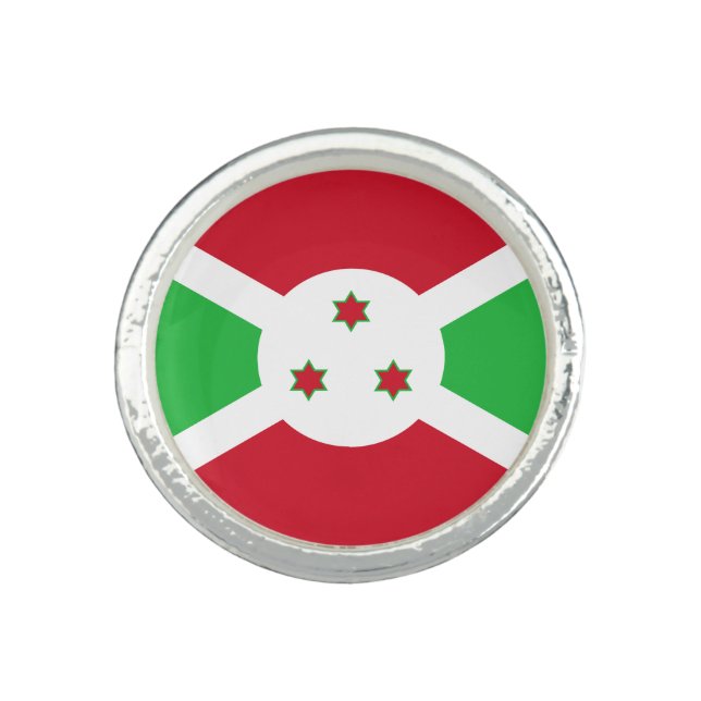 Patriotic Burundi Flag Ring (Front)