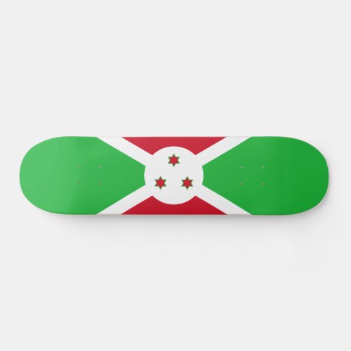Patriotic Burundi Flag Skateboard