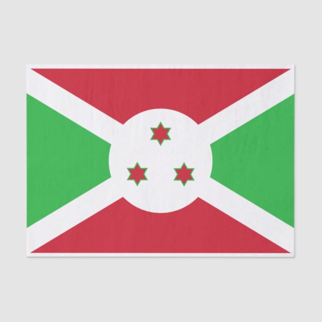 Patriotic Burundi Flag Tissue Paper (Front)