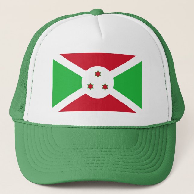 Patriotic Burundi Flag Trucker Hat (Front)