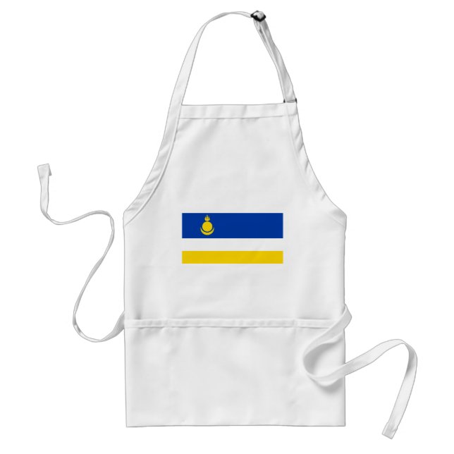 Patriotic Buryatia Flag Adult Apron (Front)