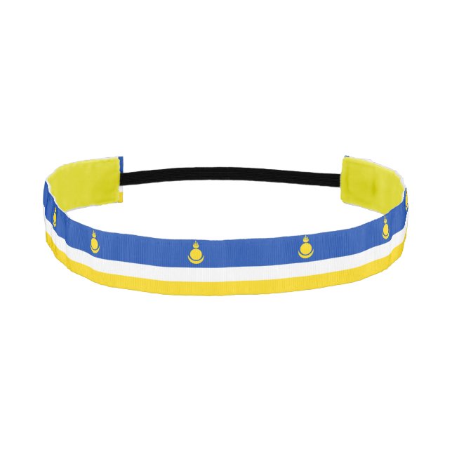 Patriotic Buryatia Flag Athletic Headband (Front)