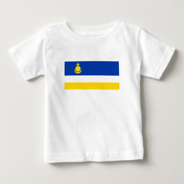 Patriotic Buryatia Flag Baby T-Shirt (Front)