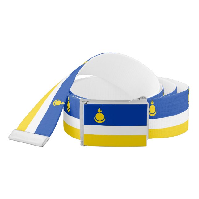 Patriotic Buryatia Flag Belt (Snake)