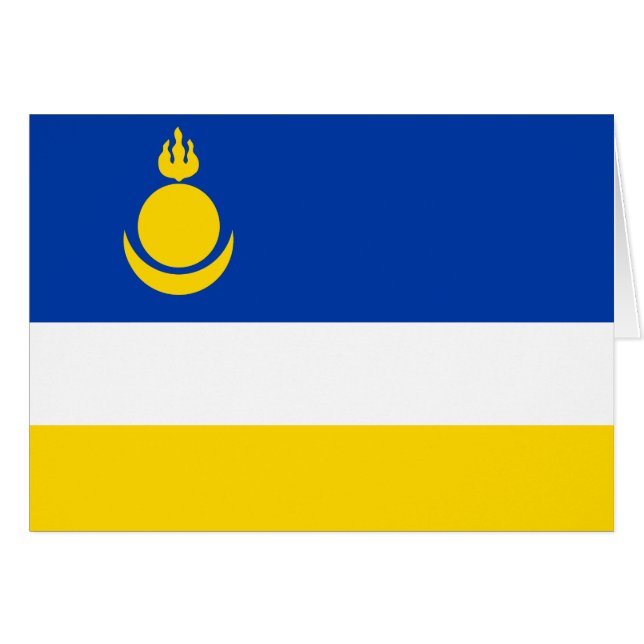 Patriotic Buryatia Flag Cards (Front Horizontal)