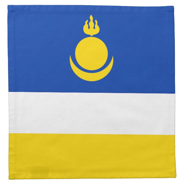 Patriotic Buryatia Flag Cloth Napkin (Front)