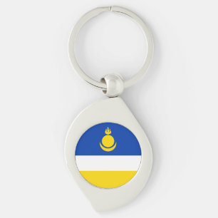 Patriotic Buryatia Flag Keychain