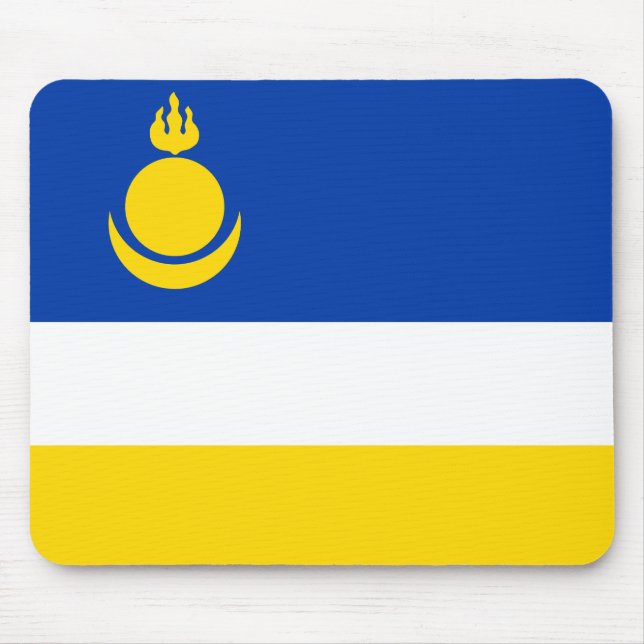Patriotic Buryatia Flag Mouse Pad (Front)