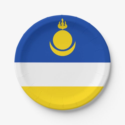 Patriotic Buryatia Flag Paper Plates