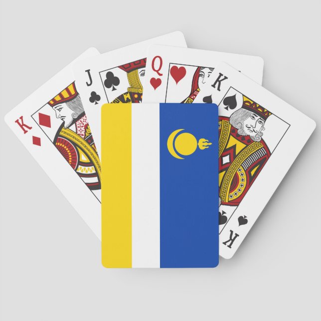 Patriotic Buryatia Flag Poker Cards (Back)