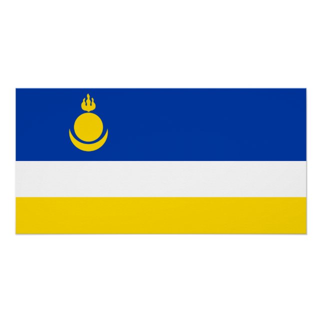 Patriotic Buryatia Flag Poster (Front)