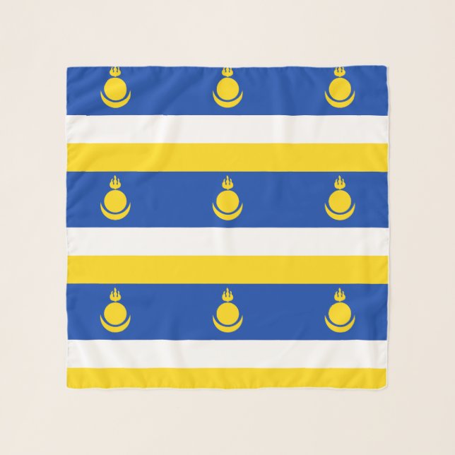 Patriotic Buryatia Flag Scarf (Front)