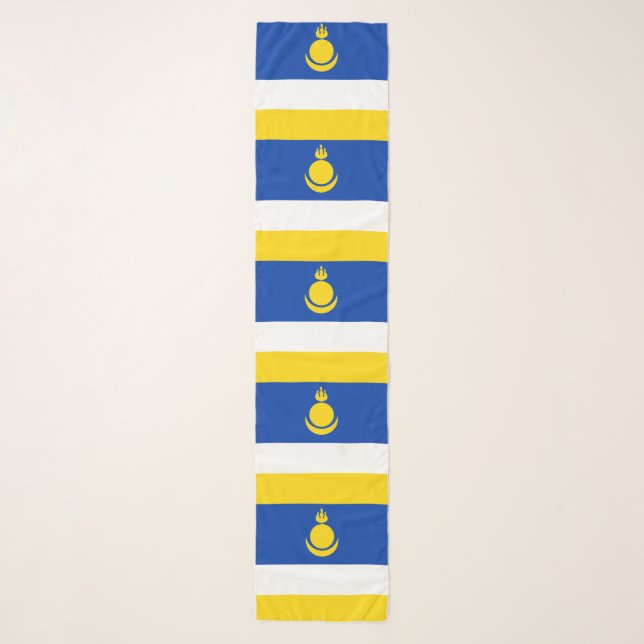 Patriotic Buryatia Flag Scarf (Front)