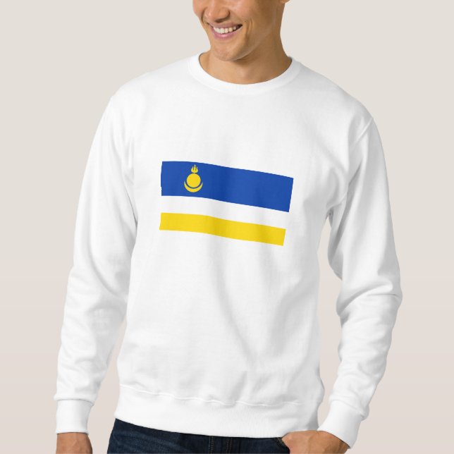 Patriotic Buryatia Flag Sweatshirt (Front)