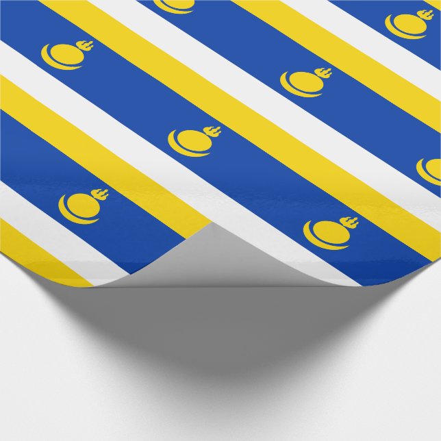 Patriotic Buryatia Flag Wrapping Paper (Corner)