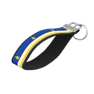 Patriotic Buryatia Flag Wrist Keychain