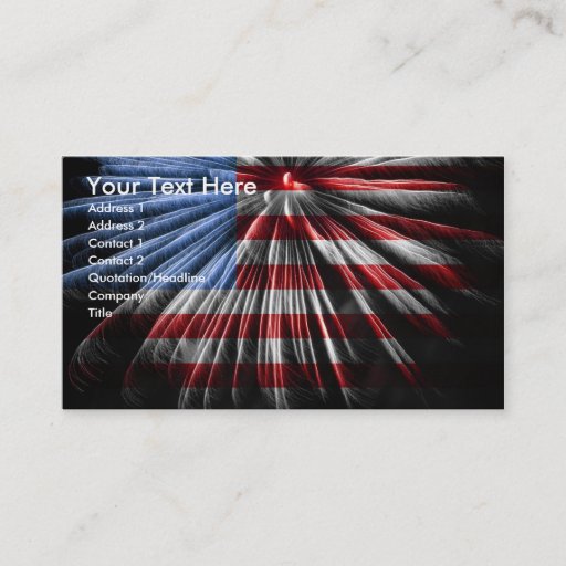 Customizable Patriotic Business Card