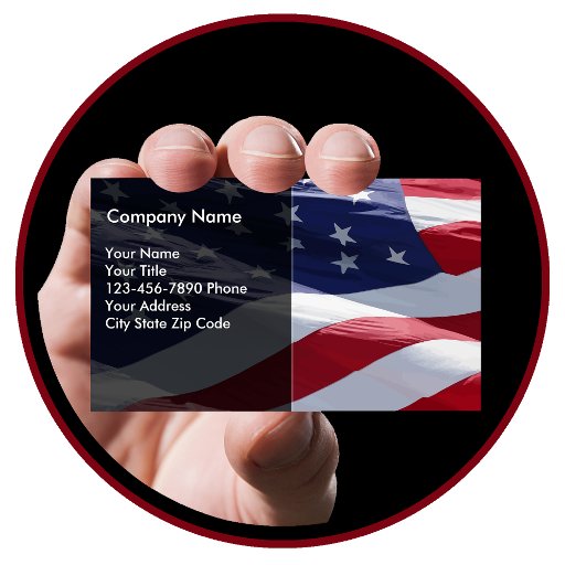 Customizable Patriotic Business Card