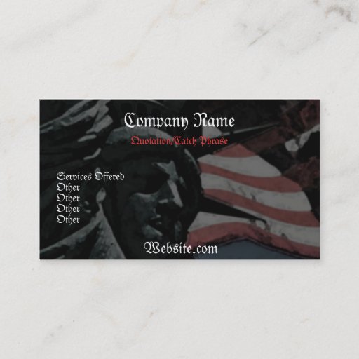Customizable Patriotic Business card