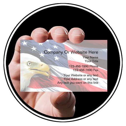 Customizable Patriotic Business Card Template
