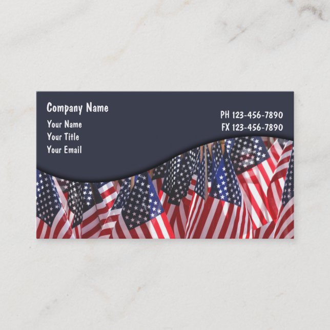 Patriotic Business Cards (Front)