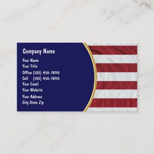 Customizable Patriotic Business Cards