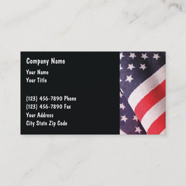 Patriotic Business Cards (Front)