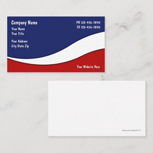 Customizable Patriotic Business Cards