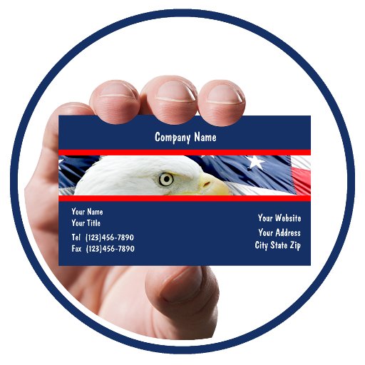 Customizable Patriotic Business Cards
