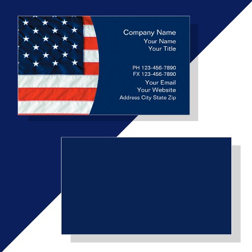 Customizable Patriotic Business Cards
