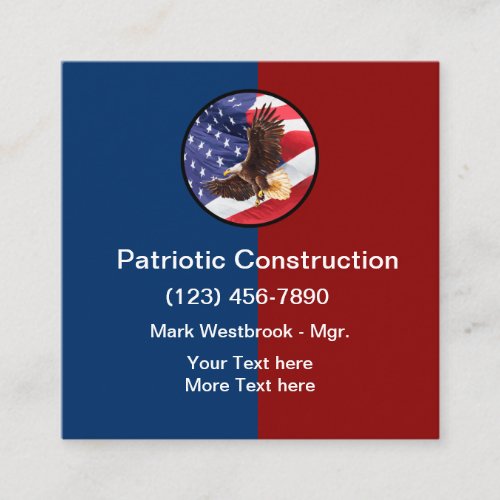 Patriotic Business Cards Modern Business Cards
