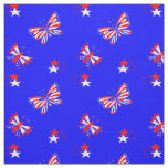 Patriotic Butterflies and Stars Fabric