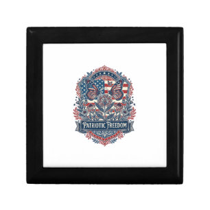Patriotic Butterfly Garden Vector Graphic Tee_1 Gift Box