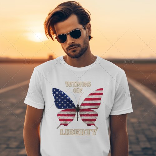 Patriotic Butterfly Tee