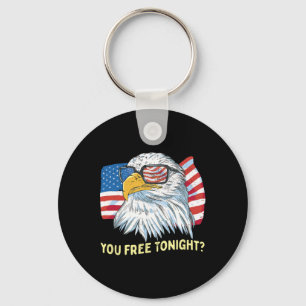 Patriotic Byld Eagle America Independence Day 4th  Keychain
